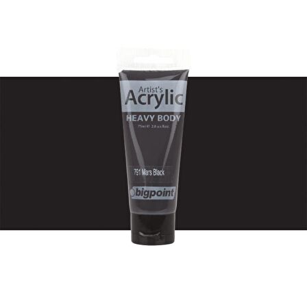 Bigpoint Heavy Body Artist's Akrililik Boya 75ml Mars Black 791