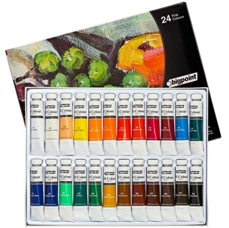 Bigpoint Oil Colour Set - Artist's Yağlı Boya Seti 12 ml Tüp x 24 Renk