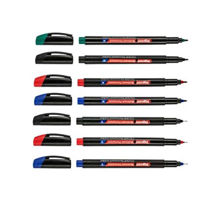 Bigpoint Permanent Marker (asetat) Kalem M ve S 7'li Set