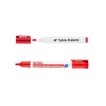 Bigpoint Board Markör Kalem - Tahta Kalemi 1-4 mm Kırmızı Set