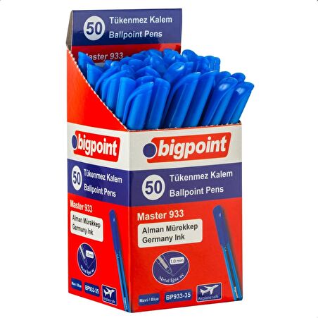 Bigpoint Tükenmez Kalem Master 50'li Set Mavi