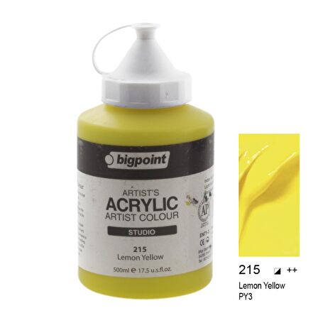 Bigpoint Artist's Studio Akrilik Boya Heavy Body 500ml Lemon Yellow 215