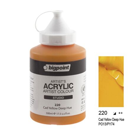 Bigpoint Artist's Studio Akrilik Boya Heavy Body 500ml Cad Yellow Deep Hue 220