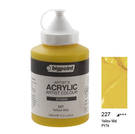 Bigpoint Artist's Studio Akrilik Boya Heavy Body 500ml Yellow Mid 227