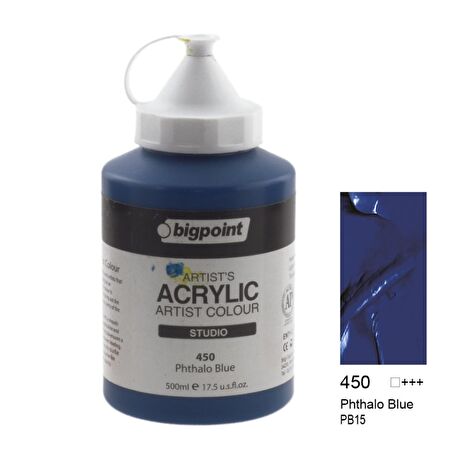Bigpoint Artist's Studio Akrilik Boya Heavy Body 500ml Phthalo Blue 450