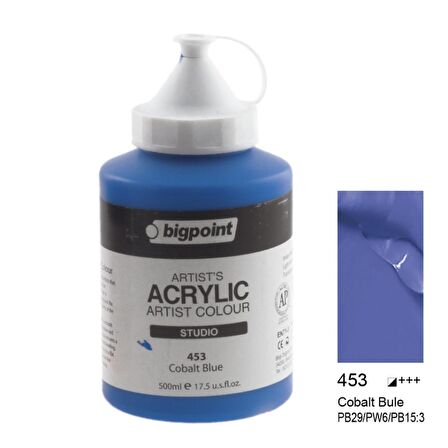 Bigpoint Artist's Studio Akrilik Boya Heavy Body 500ml Cobalt Blue 453