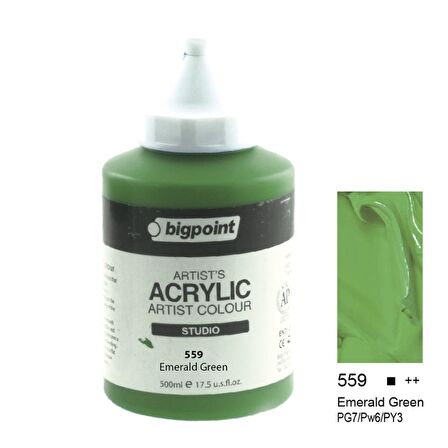 Bigpoint Artist's Studio Akrilik Boya Heavy Body 500ml Emerald Green 559