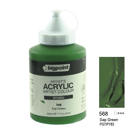 Bigpoint Artist's Studio Akrilik Boya Heavy Body 500ml Sap Green 568