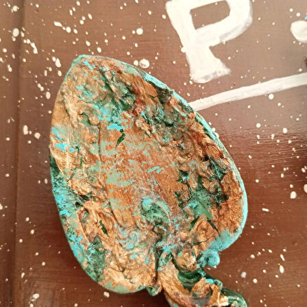 El Yapımı 'Patisserie' Temalı Seramik/Ahşap Mutfak Panosu (50x47 cm)