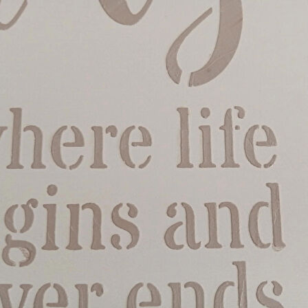 El Boyaması Katlanır Ayaklı Ahşap Şımarık Tepsi - Aile Sevgisi Temalı