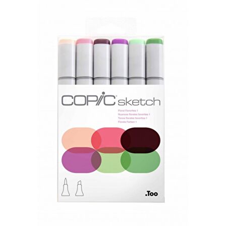 Copic Sketch Marker 6lı set Floral Favorites 1