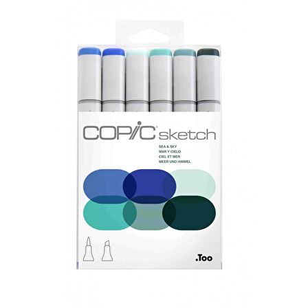 Copic Sketch Marker 6lı set Sea & Sky