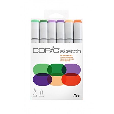 Copic Sketch Marker 6lı set Secondary Tones Renkler