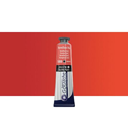 Daler Rowney Aquafine Guaj Boya Tüp 15ml 588 Vermilion Hue