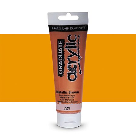 Daler Rowney Graduate Akrilik Boya 120ml 721 Metallic Brown