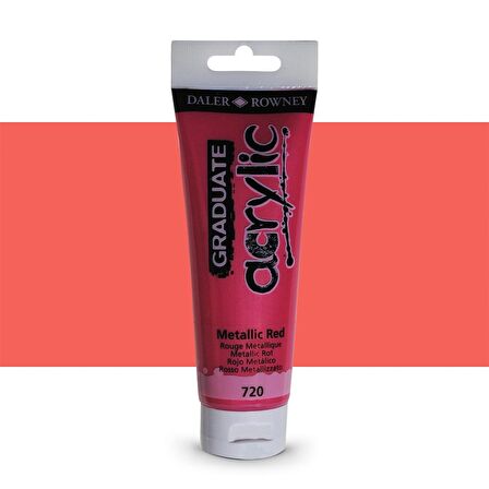 Daler Rowney Graduate Akrilik Boya 120ml 720 Metallic Red