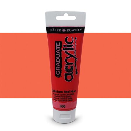 Daler Rowney Graduate Akrilik Boya 120ml 500 Cadmium Red Hue