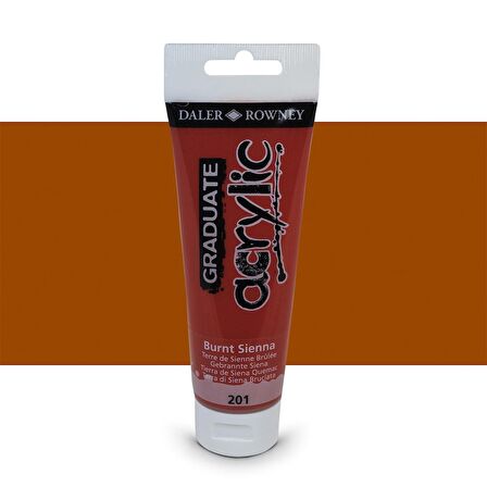 Daler Rowney Graduate Akrilik Boya 120ml 201 Burnt Sienna