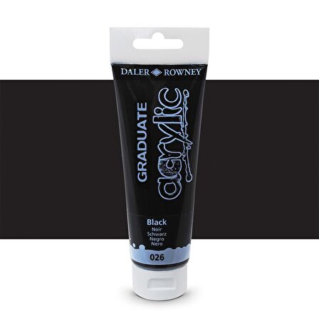 Daler Rowney Graduate Akrilik Boya 120ml 026 Black