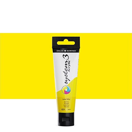 Daler Rowney System 3 Akrilik Boya 150ml 651 Lemon Yellow