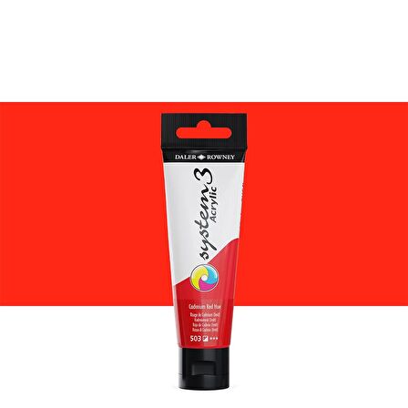 Daler Rowney System 3 Akrilik Boya 150ml 503 Cadmium Red Hue