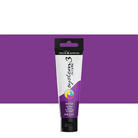 Daler Rowney System 3 Akrilik Boya 150ml 418 Velvet Purple