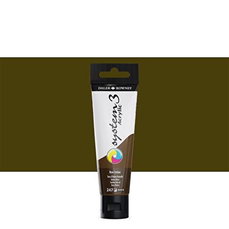 Daler Rowney System 3 Akrilik Boya 150ml 247 Raw Umber