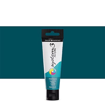 Daler Rowney Daler Rowney System 3 Akrilik Boya 150ml 154 Phthalo Turquise Dr150-154