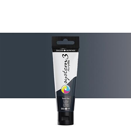Daler Rowney System 3 Akrilik Boya 150ml 065 Paynes Grey