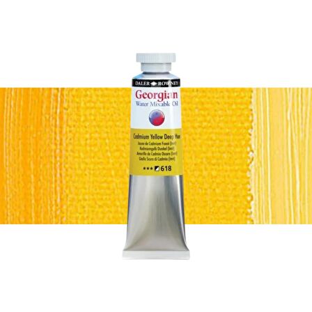 Daler Rowney Georgian Water Mixable Oil Su Bazlı Yağlı Boya 37ml 618 Cadmium Yellow Deep Hue