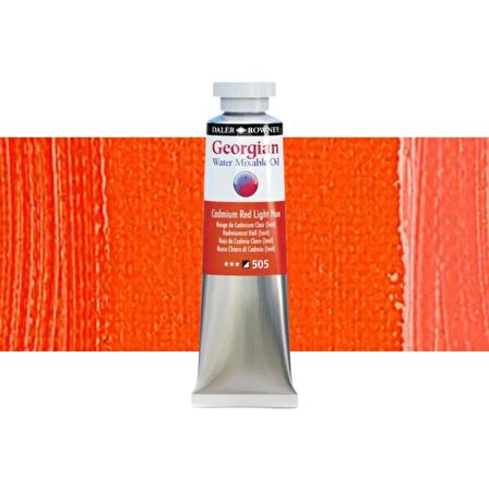 Daler Rowney Georgian Water Mixable Oil Su Bazlı Yağlı Boya 37ml 505 Cadmium Red Light Hue