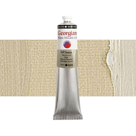Daler Rowney Georgian Water Mix. Oil Su Bazlı Yağlı Boya 200ml 024 Buff Titanium