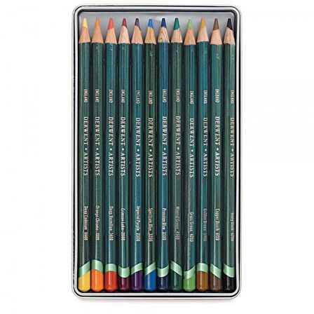 Derwent Artists Pencil 12'li Teneke Kutu (Kuru Boya Kalemi)