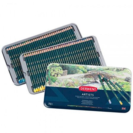 Derwent Artists Pencil 72'li Teneke Kutu (Kuru Boya Kalemi)