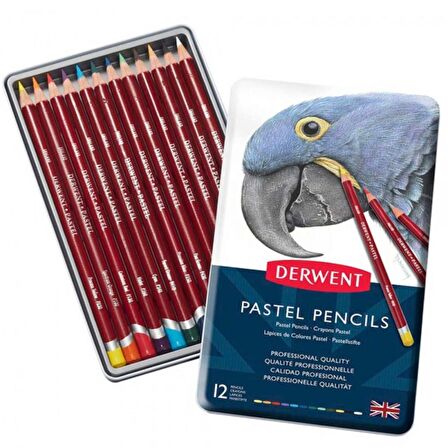 Derwent Pastel Pencil 12'li Teneke Kutu (Pastel Kalem)