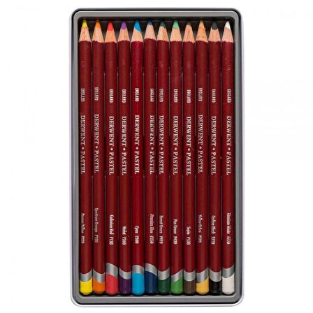 Derwent Pastel Pencil 12'li Teneke Kutu (Pastel Kalem)