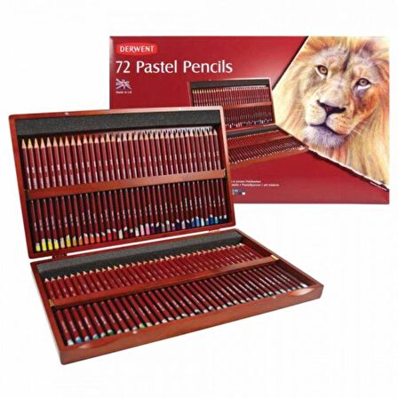 Derwent Pastel Pencil 72'li Ahşap Kutu (Pastel Kalem)