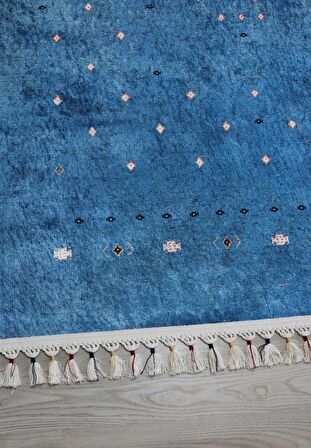 Dekoratif Örgü Saçaklı Salon Halısı Makinede Yıkanabilir Mutfak Halısı Kaymaz Kırmızı Kilim 