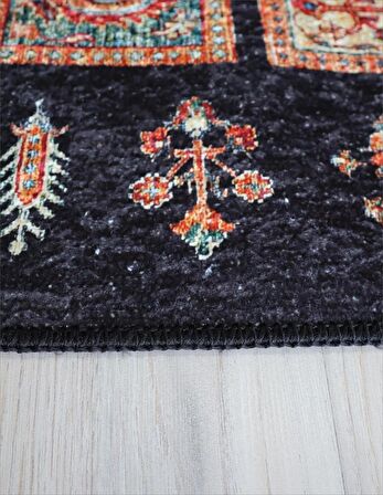 Dekoratif Örgü Saçaklı Salon Halısı Makinede Yıkanabilir Mutfak Halısı Kaymaz Kırmızı Kilim 