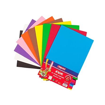 Bigpoint Renkli Karışık Kağıt 20x30cm 10 Renkli Eva 