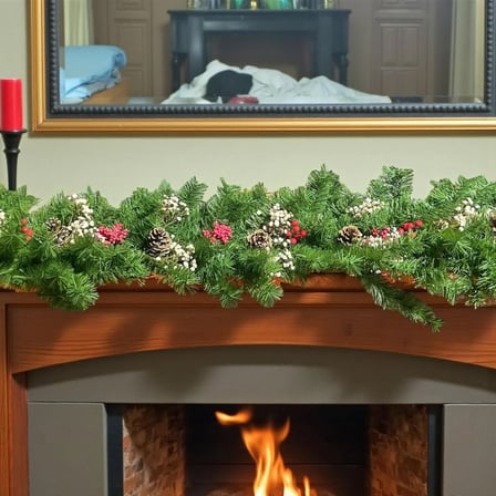2,70 Mt - Premium Luxury Master Garland - 500 Dal ve Süsleri ile Birlikte
