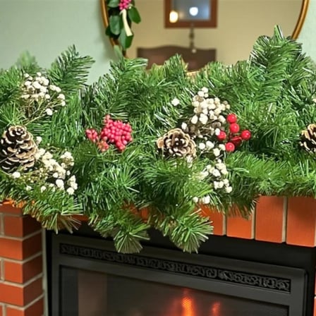 2,70 Mt - Premium Luxury Master Garland - 500 Dal ve Süsleri ile Birlikte