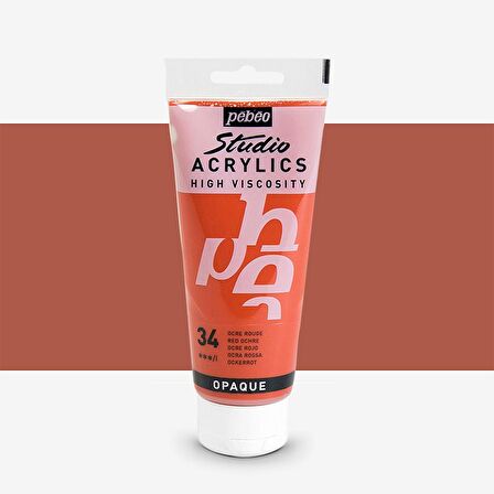 Pebeo Akrilik Boya Studio 100ml Red Ochre 34