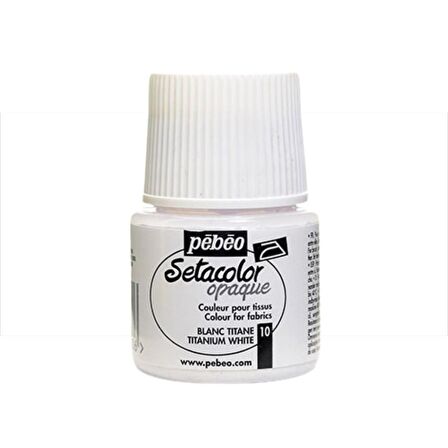 Pebeo Setacolor Opaque Kumaş Boyası (Opak) 45ml Titanium White 10