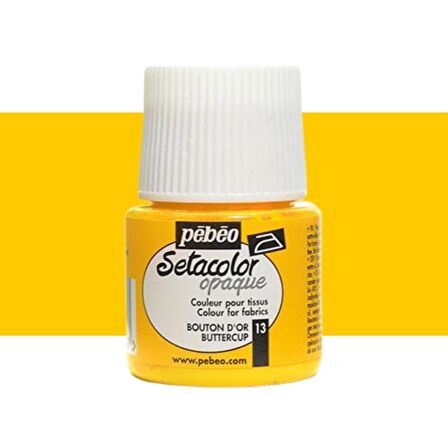 Pebeo Setacolor Opaque Kumaş Boyası (Opak) 45ml Buttercup 13