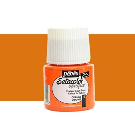 Pebeo Setacolor Opaque Kumaş Boyası (Opak) 45ml Orange 12