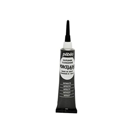 Pebeo Porselen Kontürü - 20ml - Anthracite - N.6