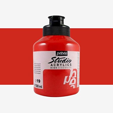 Pebeo Akrilik Boya Studio 500ml Transparent Vermilion 19