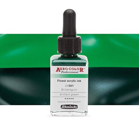 Schmincke Aero Color Professional Finest Akrilik ink. 28ml Brilliant Green 501