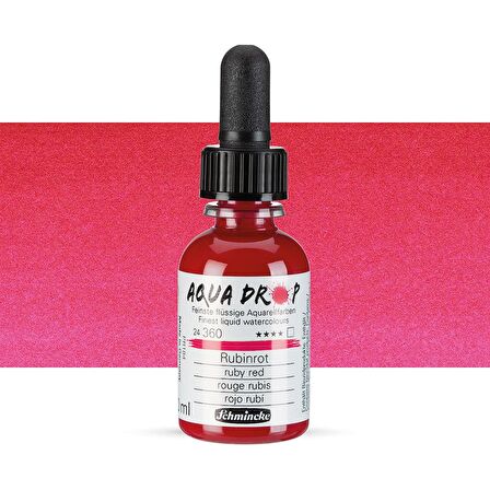 Schmincke Aqua Drop Sıvı Sulu Boya 30ml Ruby Red 360